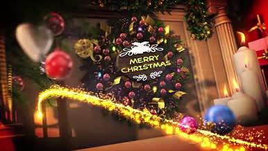 圣诞节快乐圣诞树片头AE模板视频的预览图